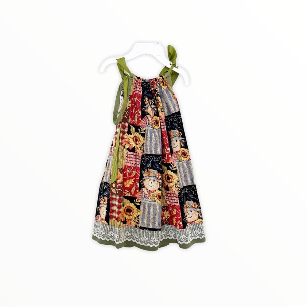 Fall Harvest Scarecrow Dress Size 2/3 T